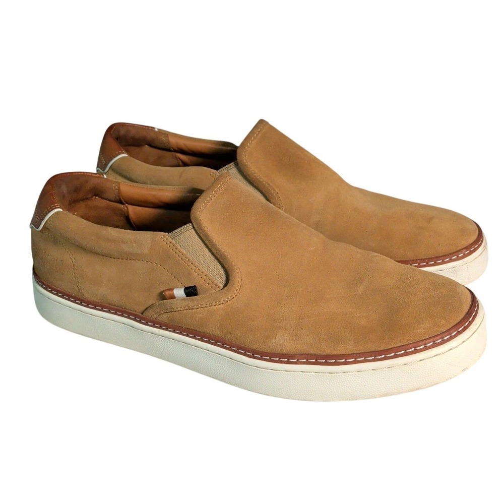Allen Edmonds Alpha Suede Slip On Shoes Mens Size 8.5D Brown Preppy Work 4645